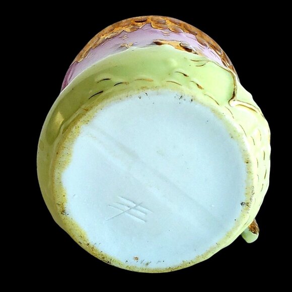 Antique Shaving Mug Victorian Porcelain Scuttle Cup - Picture 6 of 10